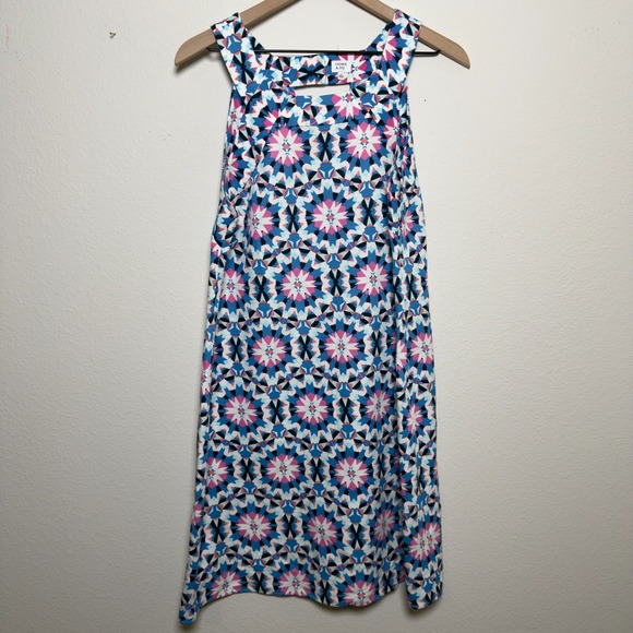 crown & ivy Dresses & Skirts - Crown and Ivy Women Linen‎ Shift Dress 14 Geometric Preppy Resort Vacation